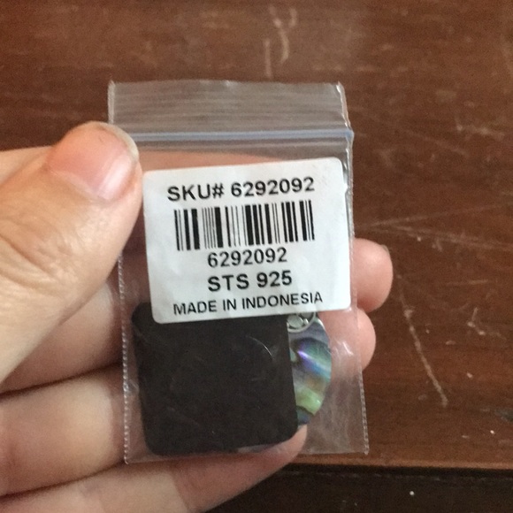 Abalone Sterling Silver Stainless Steel Necklace - Picture 8 of 8